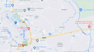 Bus hits microbus going over divider in Dhaka