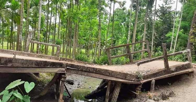 ৫ বছরেও হয়নি পুনর্নির্মাণ, ব্রিজ যেন মরণ ফাঁদ!