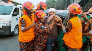 বাসের ধাক্কায় ধুমড়ে-মুচড়ে সিএনজি, প্রাণে রক্ষা পেল চালক