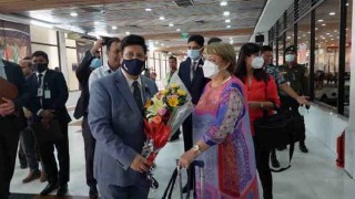 UN rights chief Michelle Bachelet arrives in Dhaka