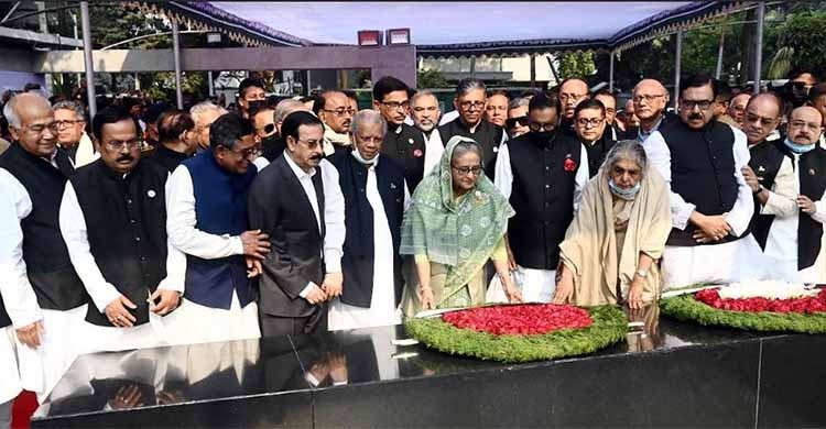 New Awami League committee pays tribute to Bangabandhu