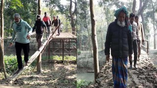 ঢাকাপ্রকাশে সংবাদ প্রকাশের পর সেতু সড়ক সংস্কার