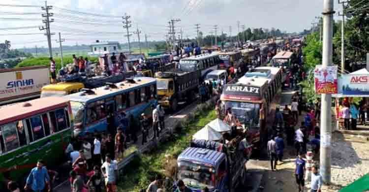 35-km traffic tail on Dhaka-Tangail highway