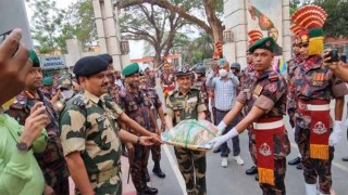 বেনাপোলে বিজিবি ও বিএসএফের রিট্রিট সিরিমনি