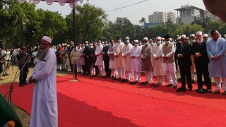 জাতীয় ঈদগাহে সাহাবুদ্দীন আহমদের জানাজা অনুষ্ঠিত