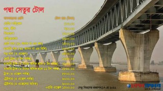 পদ্মা সেতুতে সর্বনিম্ন টোল ১০০ টাকা