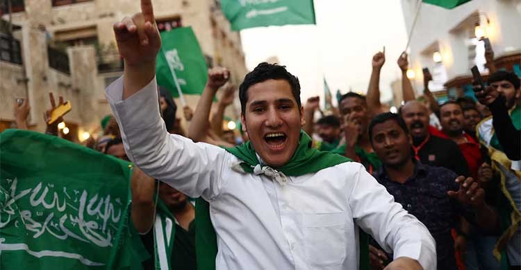 Saudis celebrate shock win over Argentina in World Cup