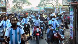 আর্জেন্টিনা সমর্থকদের মোটরসাইকেল শোডাউন