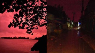 The color of the sky changed due to Cyclone Sitrang