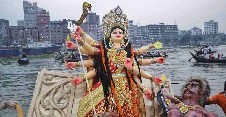 Durga Puja ends with immersion of goddess Durga