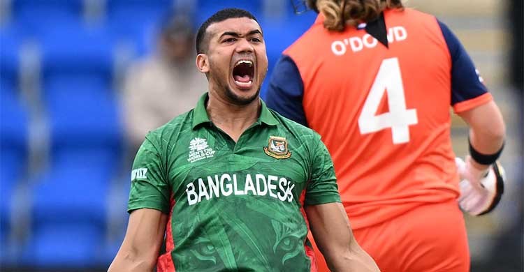 Taskin leads Bangladesh to T20 World Cup victory over the Netherlands