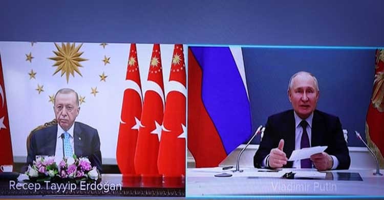 Ailing Erdogan re-emerges by video link with Putin