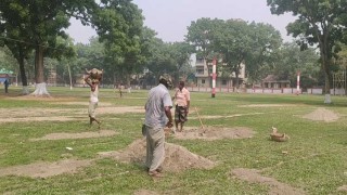 ১৯৬তম ঈদ জামাতের জন্য প্রস্তুত হচ্ছে শোলাকিয়া