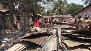 সাভারে আগুনে পুড়ল টিনশেড বাড়ির ১৫ কক্ষ, ৪ দোকান