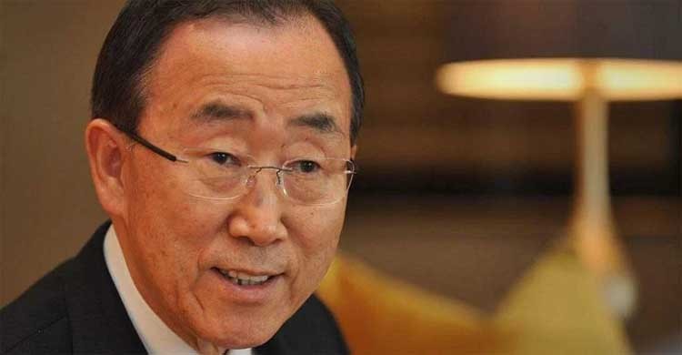 Former UN chief Ban Ki-moon in Myanmar