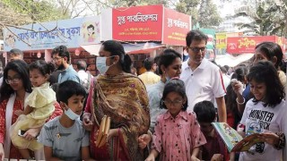 Kid’s zone of Ekushey Book Fair abuzz with little book lovers