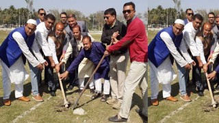 আধু‌নিক কে‌ন্দ্রীয় শহীদ মিনা‌রের ভি‌ত্তিপ্রস্তর স্থাপন