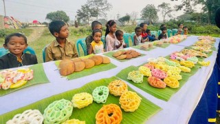 শিশুদের নিয়ে কিশোরগঞ্জ ভলান্টিয়ার্সের পিঠা উৎসব