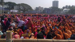 নেতা-কর্মীদের ঢলে কানায় কানায় পূর্ণ প্রধানমন্ত্রীর  জনসভাস্থল