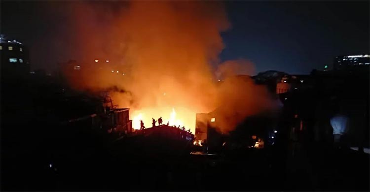 Fire breaks out at capital's Tejkunipara Slum