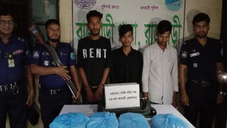 রাজবাড়ীতে ৪ কেজি গাঁজাসহ আটক ৩