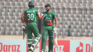 Shanto's maiden fifty steers Bangladesh to 209 in 1st ODI