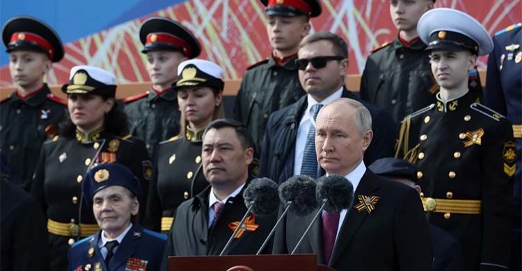 Putin tells Red Square parade ‘real war’ unleashed on Russia