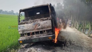 ধাওয়া খেয়ে গরু ও গাড়ি রেখে পালালো চোর, গাড়িতে আগুন দিল জনতা