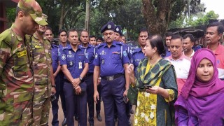 বিরামপুরে উপজেলা প্রশাসন ও সেনাবাহিনীর গুরুত্বপূর্ণ স্থান পরিদর্শন