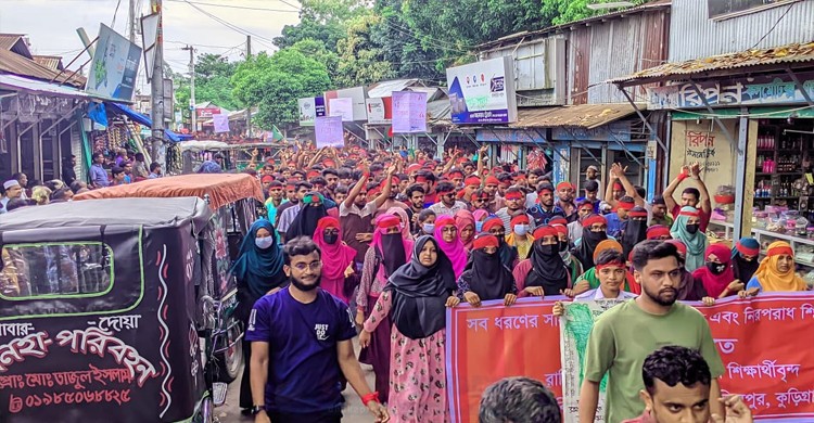 কুড়িগ্রামের রাজিবপুরে এমন ছাত্র আন্দোলন দেখেনি কখনও