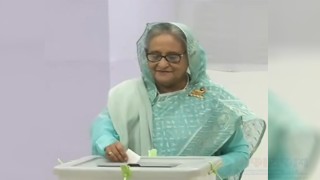 ভোট দিলেন প্রধানমন্ত্রী শেখ হাসিনা