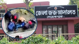 আদালতের বারান্দায় ধস্তাধস্তি, ৩ তলা থেকে পড়ে গেলেন দম্পতি