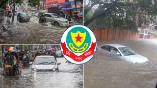 পানির নিচে ঢাকার সড়ক ও অলি-গলি, সময় নিয়ে বেরোতে বলছে ডিএমপি