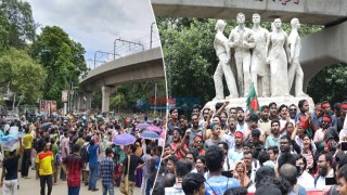 রাজু ভাস্কর্যের সামনে জড়ো হচ্ছেন কোটা আন্দোলনকারীরা