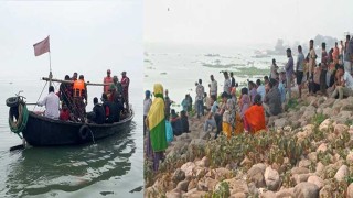 ট্রলারডুবি: মেঘনার তীরে স্বজনহারা মানুষদের আহাজারি