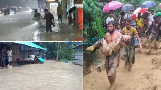 তলিয়ে গেছে কক্সবাজার শহরের ৯০ শতাংশ এলাকা, পাহাড় ধসে নিহত ৬