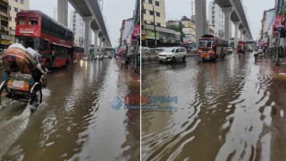 সাতসকালে রাজধানীতে মুষলধারে বৃষ্টি-বজ্রপাত, সড়ক-অলিগলি ডুবে ভোগান্তি