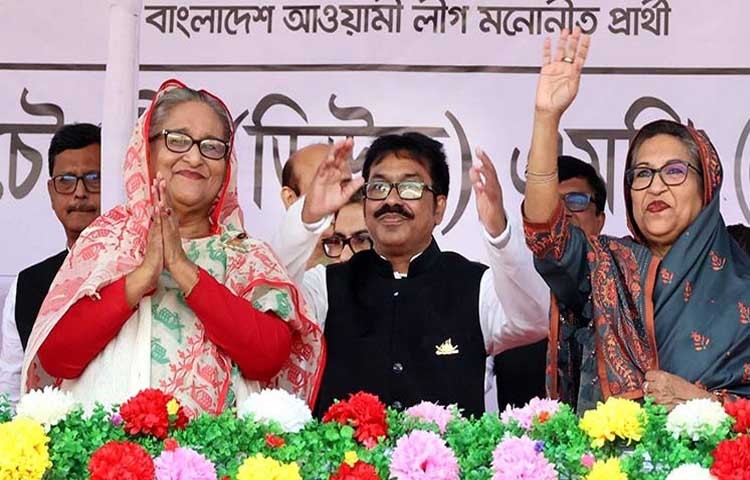 দেশব্যাপী নির্বাচনী প্রচারণায় প্রধানমন্ত্রী