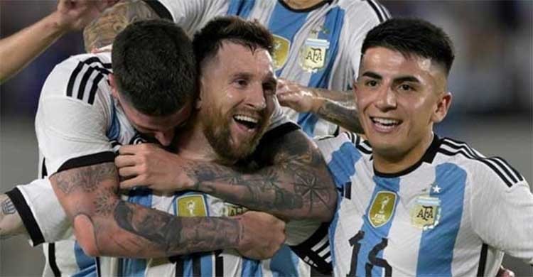 Messi goal tops off Argentina's homecoming celebration